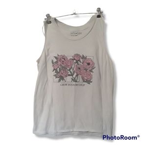 🖤Womens floral inspirational tank top size large